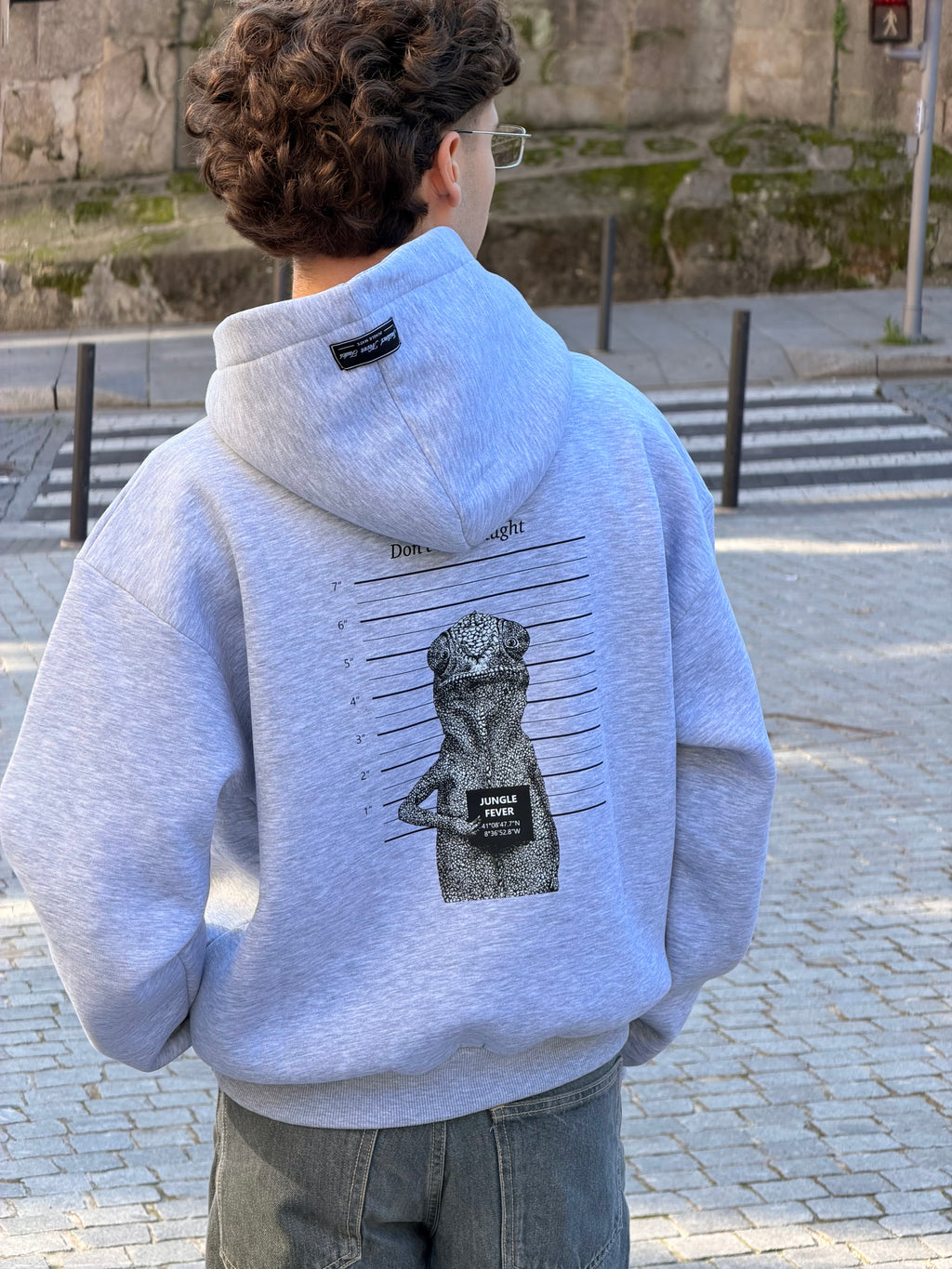 LIZARD HOODIE LIGHT GRAY