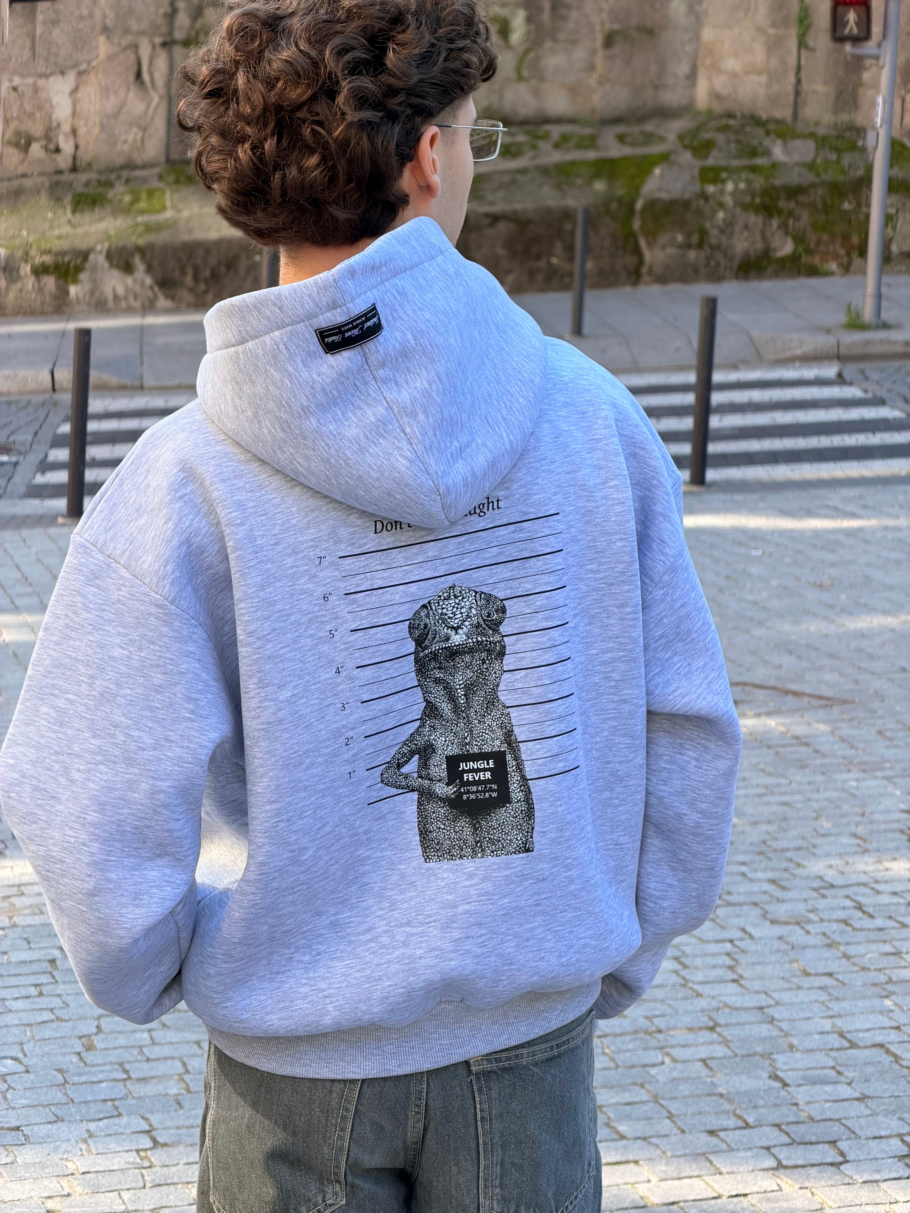 LIZARD HOODIE LIGHT GRAY