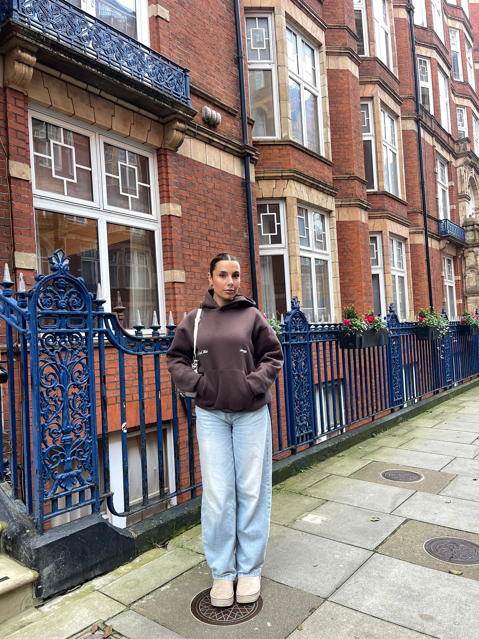 SWAN HOODIE CHOCOLATE