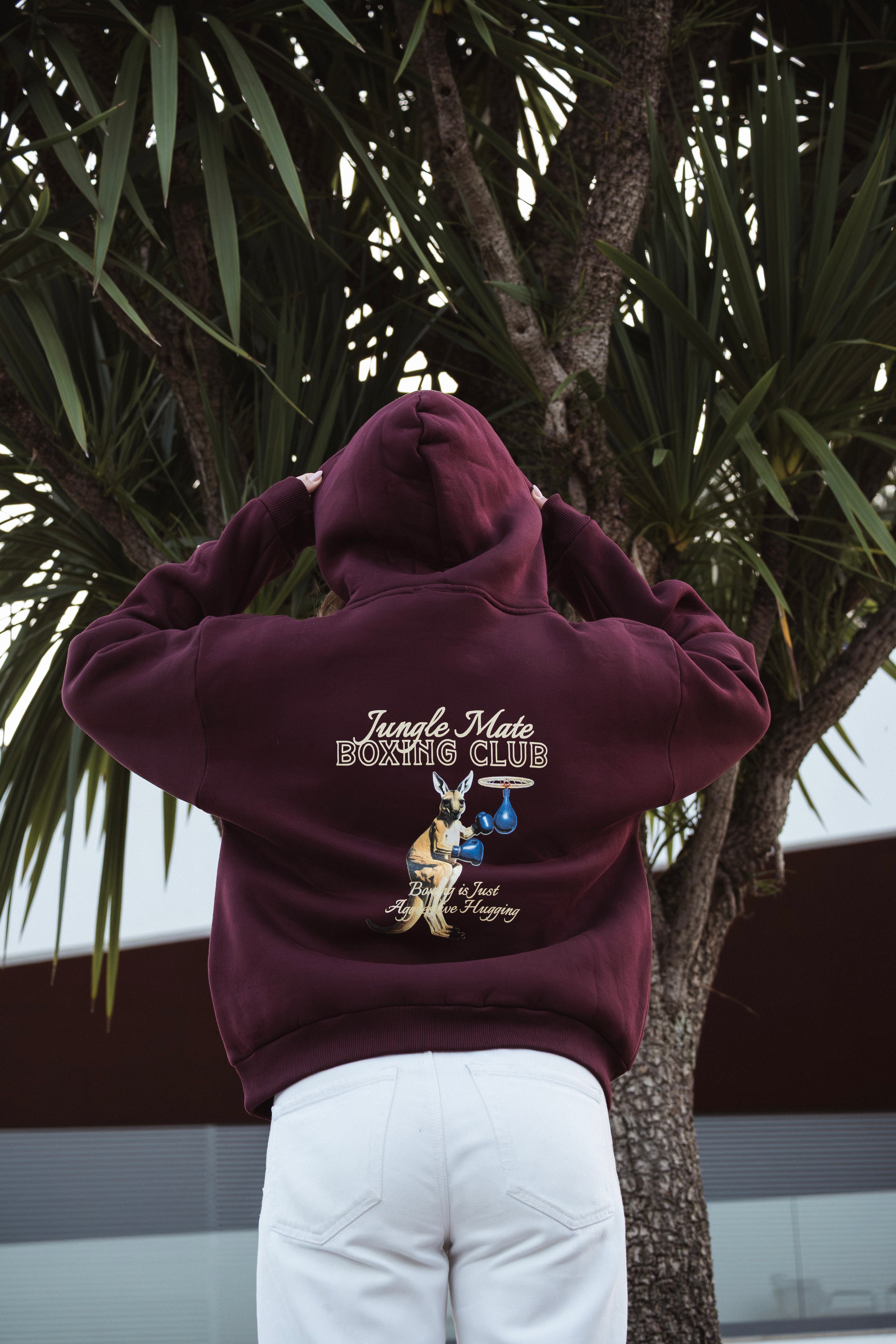 KANGAROO HOODIE WINE