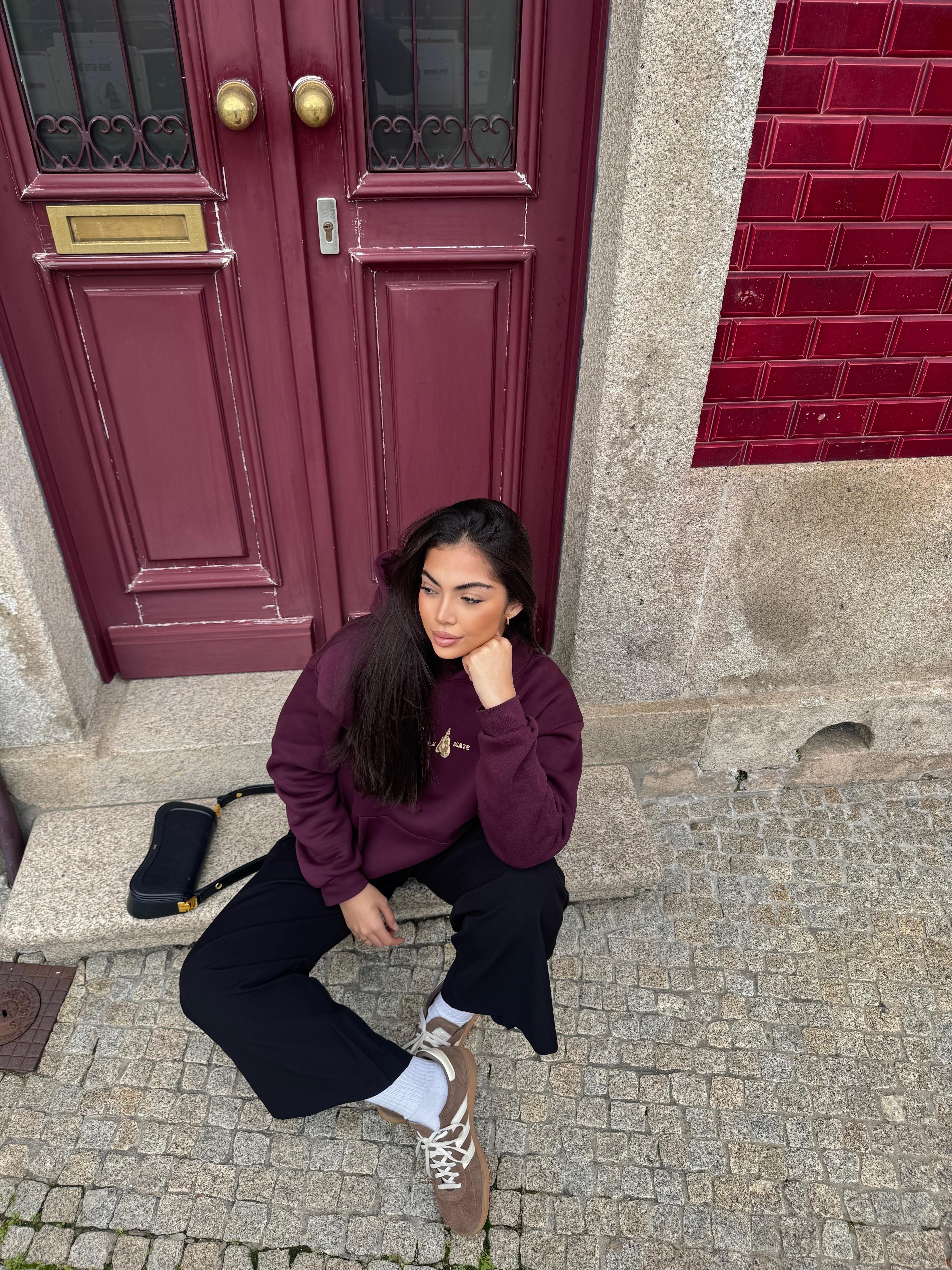 KANGAROO HOODIE WINE