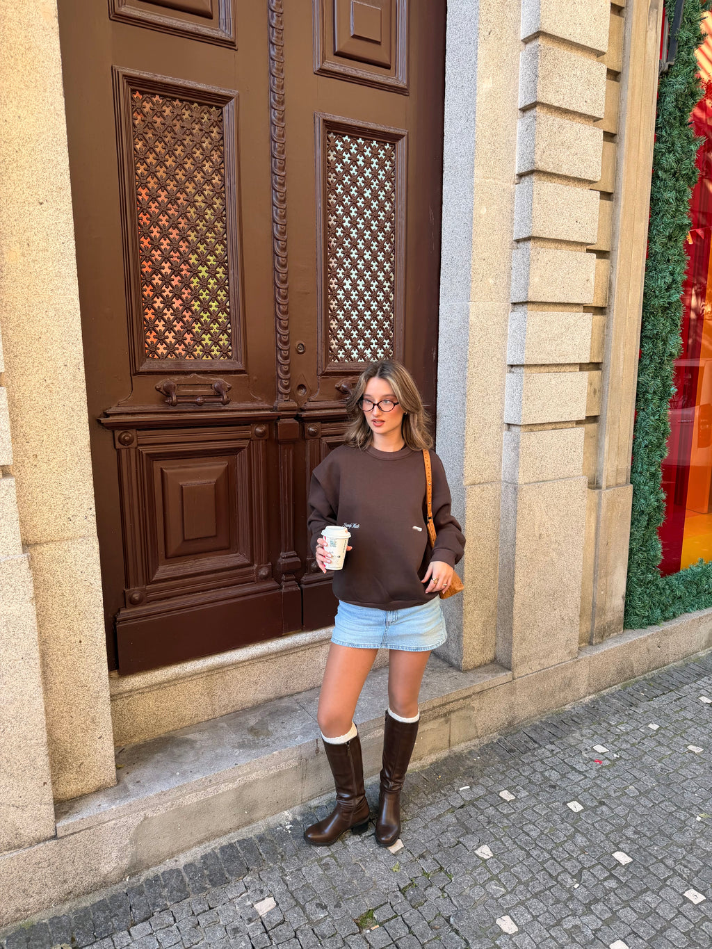 SWAN SWEATER CHOCOLATE