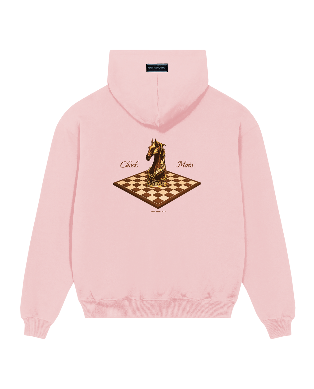 HORSE HOODIE PASTEL PINK