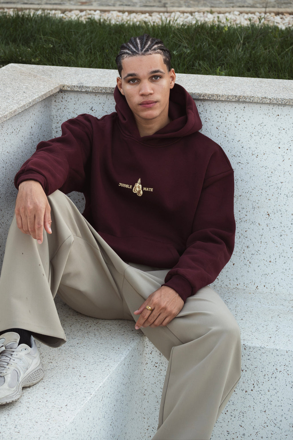 KANGAROO HOODIE WINE