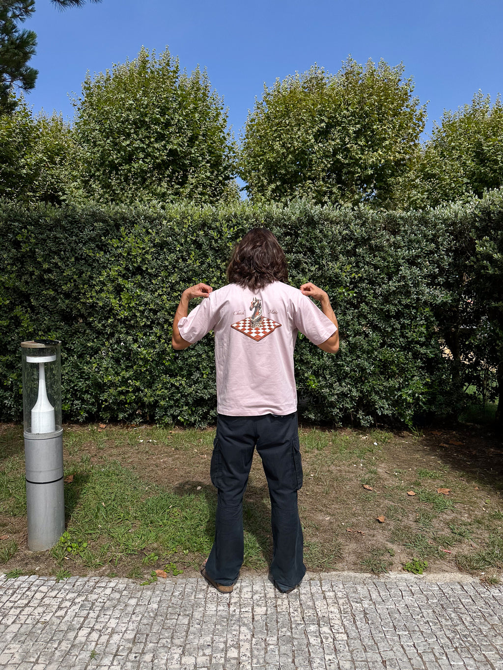 HORSE TEE PASTEL PINK