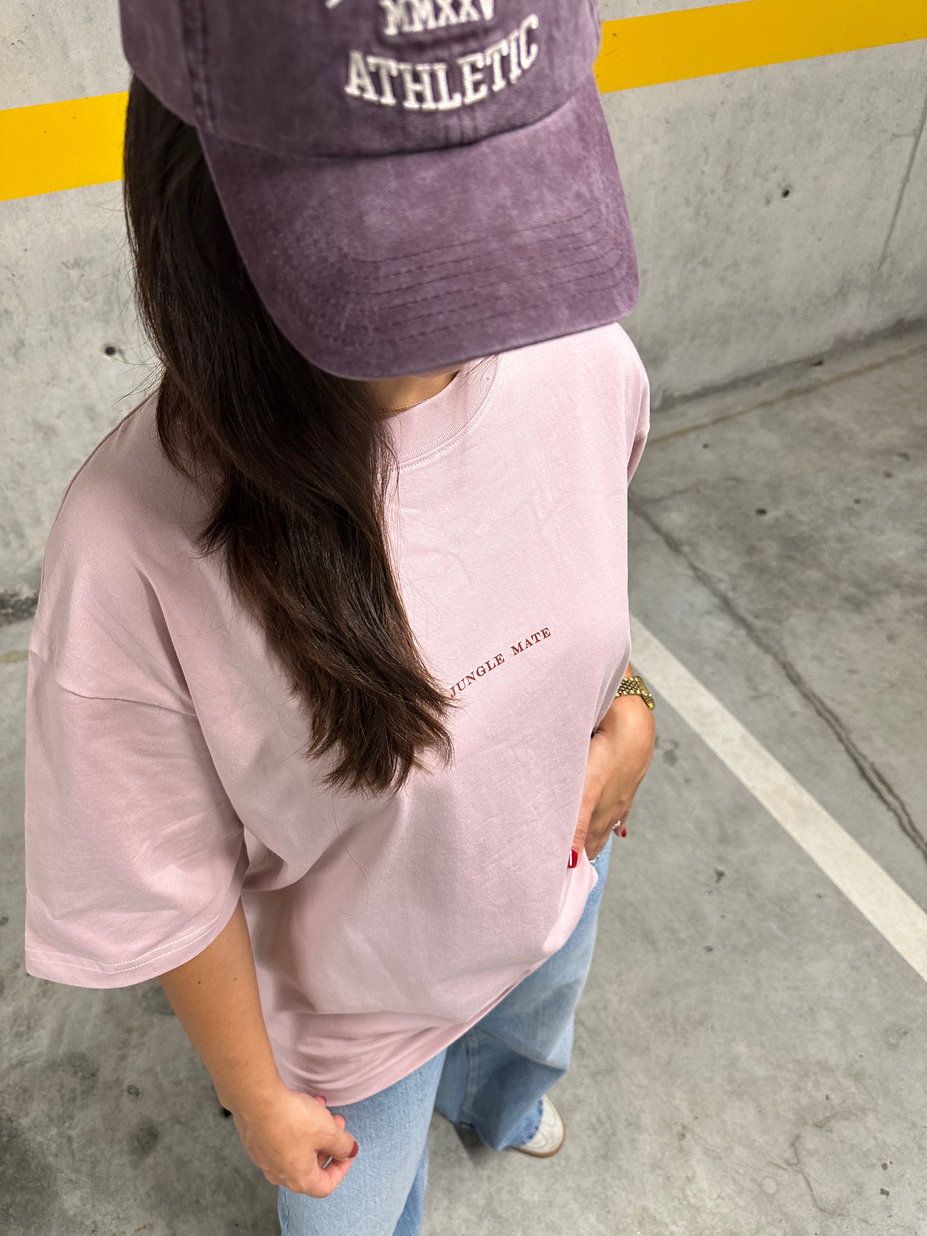 HORSE TEE PASTEL PINK