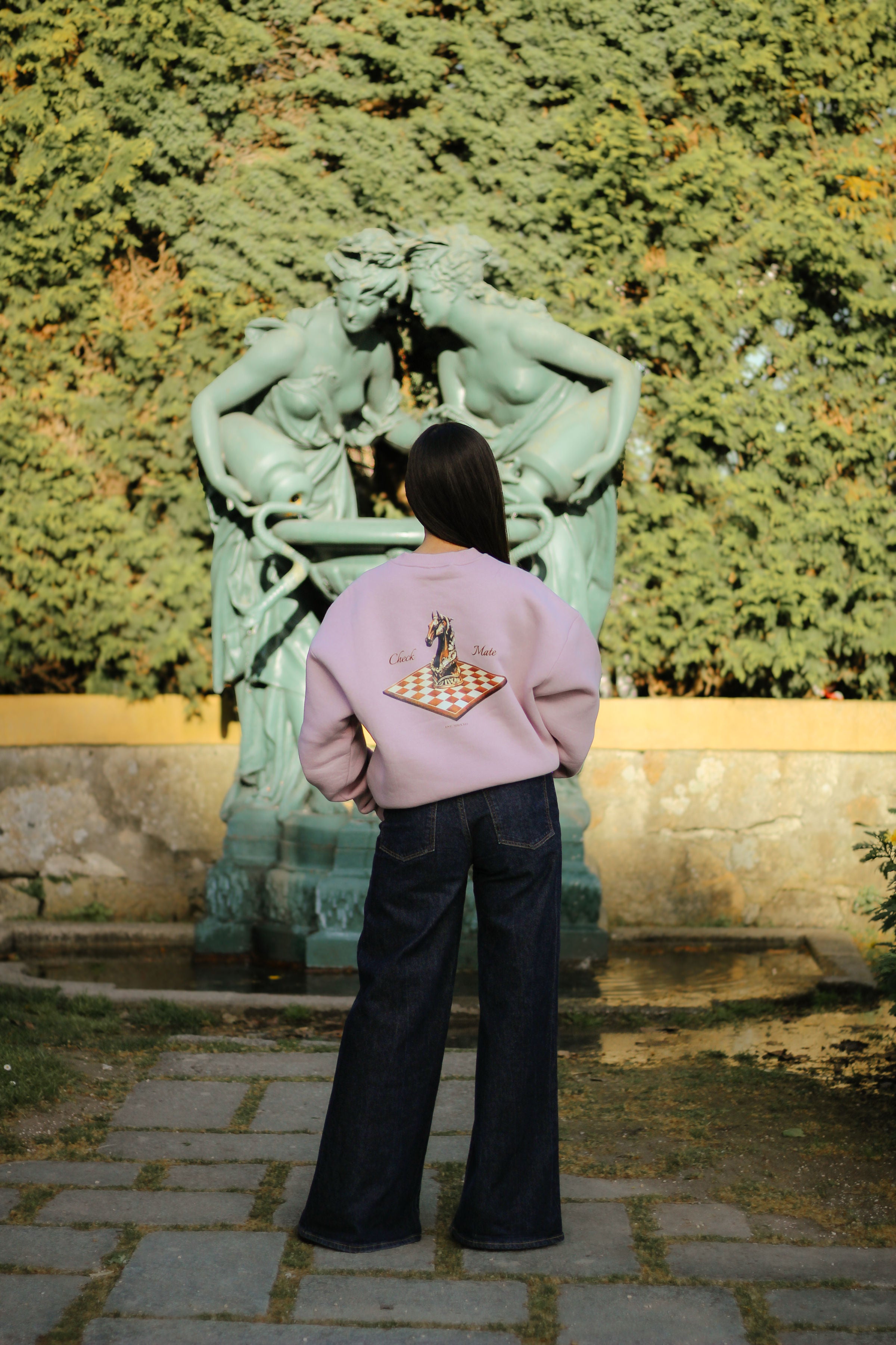 HORSE SWEATER PASTEL PINK